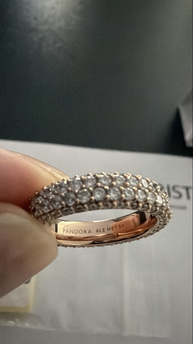 Pandora Ringe: Pandora Ring Timeless Pave 2row Rose Size 54 – Gebraucht aus Therwil von as_good_as_new