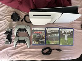 PlayStation 5 (PS5) slim/disc mit Zubehör & Spielen