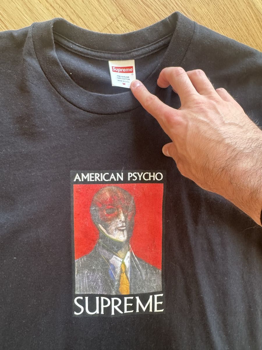 Supreme T-shirt: Supreme American Psycho Shirt – Usato da Rombach venduto da noahBy0 1