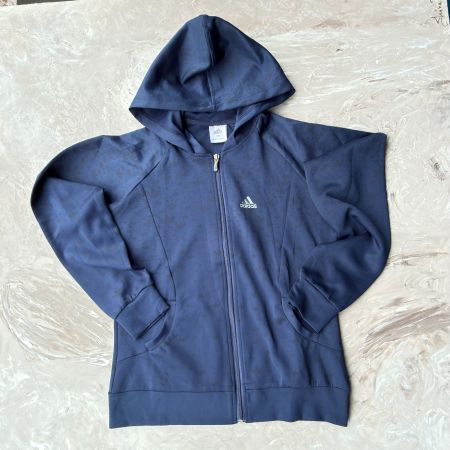 Veste Adidas à capuche bleu foncé femme