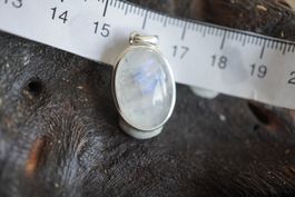Mondstein    Oval 15mm x 13mm  Natur Anhänger  925 Silber