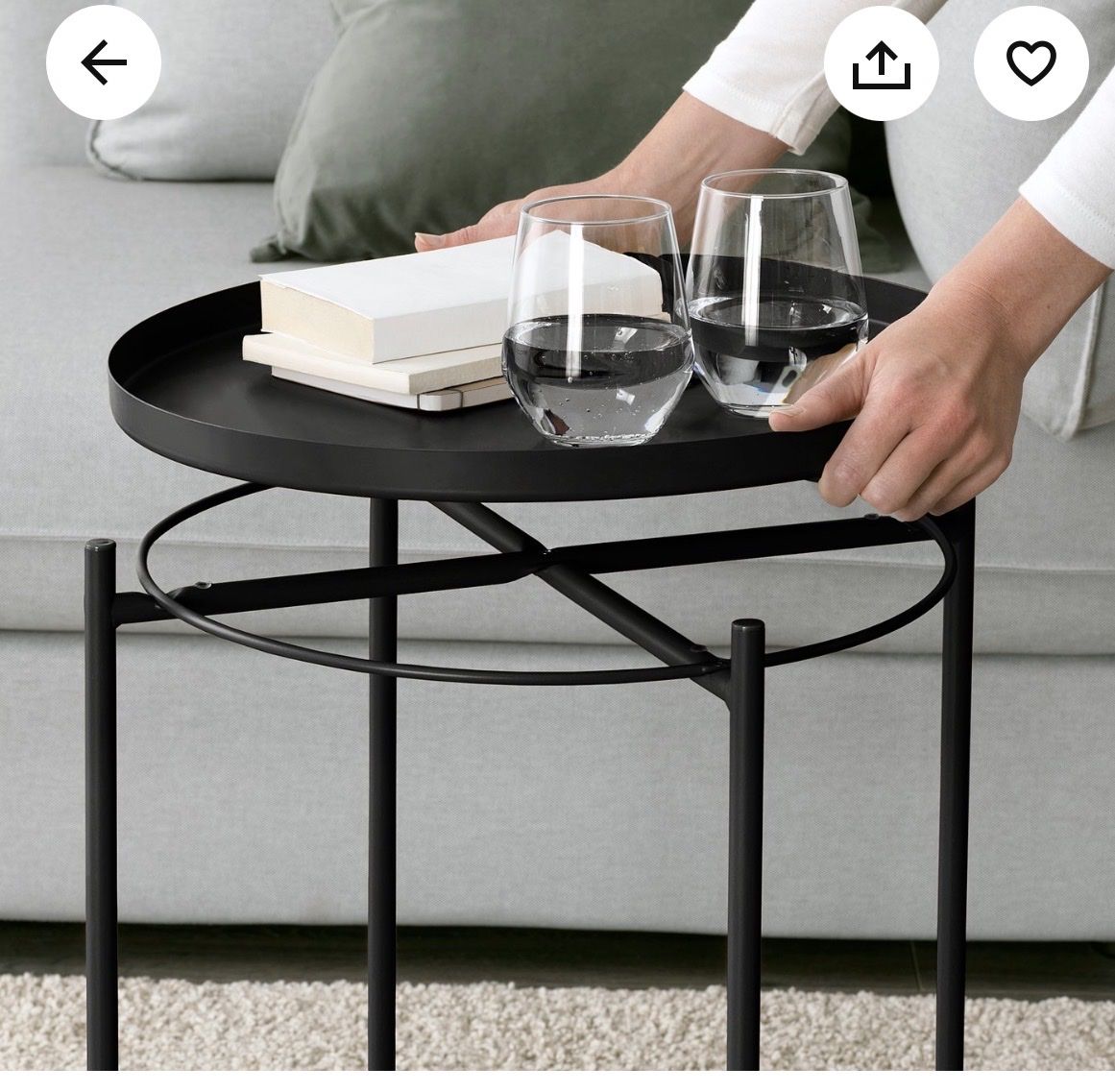 Tavoli: Beistelltisch schwarz Ikea Gladom – Usato da Escholzmatt venduto da sst_j269 2