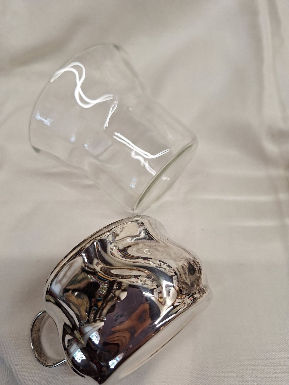 Set di piatti: 4 versilberte Teegläser 60 iger Jahre – Usato da Rheinfelden venduto da Cleopatra2000 3