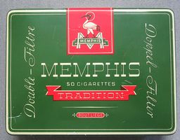 leere Cigaretten Blechdose - Memphis Tradition Double-Filter