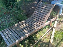 Holzliege für garten oder balkon