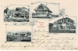 Gruss aus OPPLIGEN BE sehr schöne Mehrbildkarte gel. 1903!