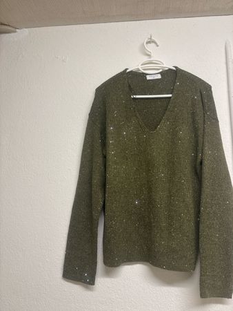 Pullover Papaya mit Pailletten Grösse M neu mit Etikett(No)