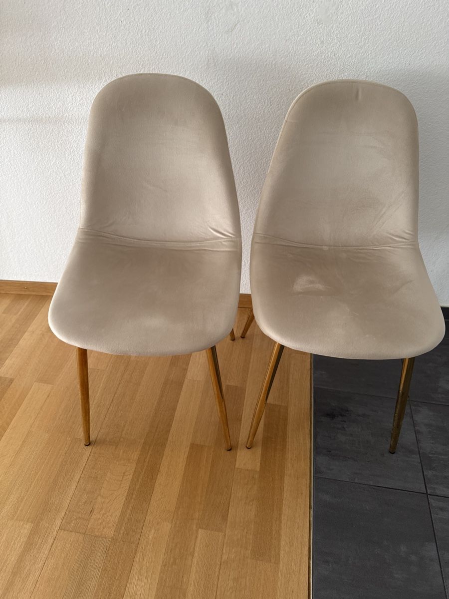 Stühle: Yoyce 2 velvet gold/beige chairs – Gebraucht aus Zürich von rha_t7sc 3