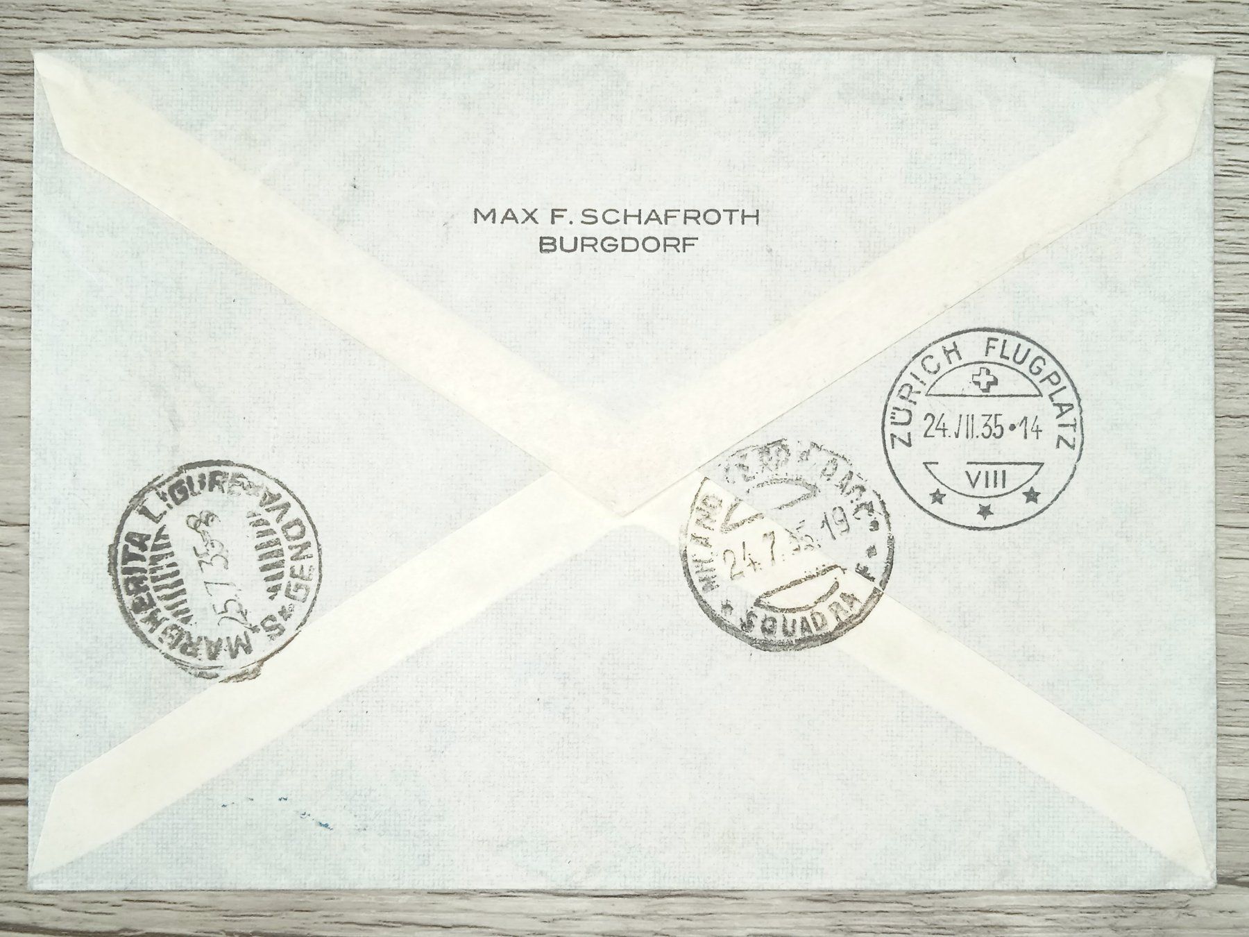 Tutti i francobolli: TR78 Enveloppe + Timbre Suisse 1935 – Usato da Cousset venduto da Patrick_Collections 1