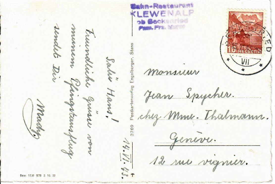 Cartoline postali: Klewenalp – Usato da Hochdorf venduto da Ziegel-16 1
