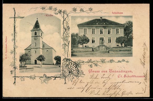 Cartes postales: Trasadingen /Schaffhausen, Kirche und Sc – D'occasion à Berlin par bartko-reher