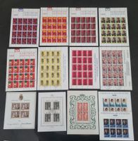 Lot mit 13 gestempelten Bogen Liechtenstein
