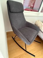 Bequemer Schaukelstuhl Dunkelblau, top Zustand