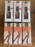6 Strumpfhosen hellgrau/grau Gr M und M/L