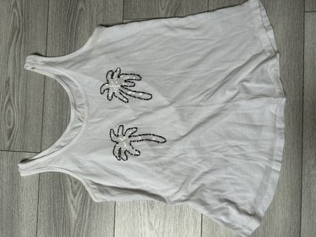 Débardeur Mudo FTS64 blanc avec palmiers