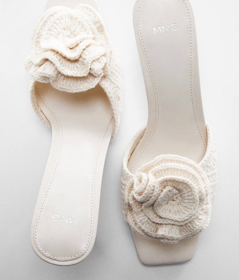 Mango Damenschuhe: MANGO süsse Sandale mit Häkelblume - neu - – Neu (gemäss Beschreibung) aus Jona von vanessasupermarket20 4