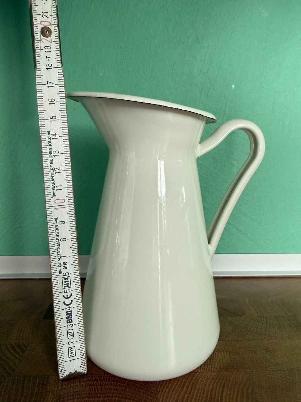 Caraffe: Emailkrug  Karaffe  Vase   Inhalt 600 ML – Usato da Subingen venduto da ArtBead 4