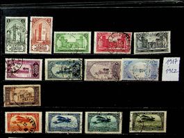 AFRIQUE MAROC TIMBRES OBLITÉRÉS 1917-1921 /JT35