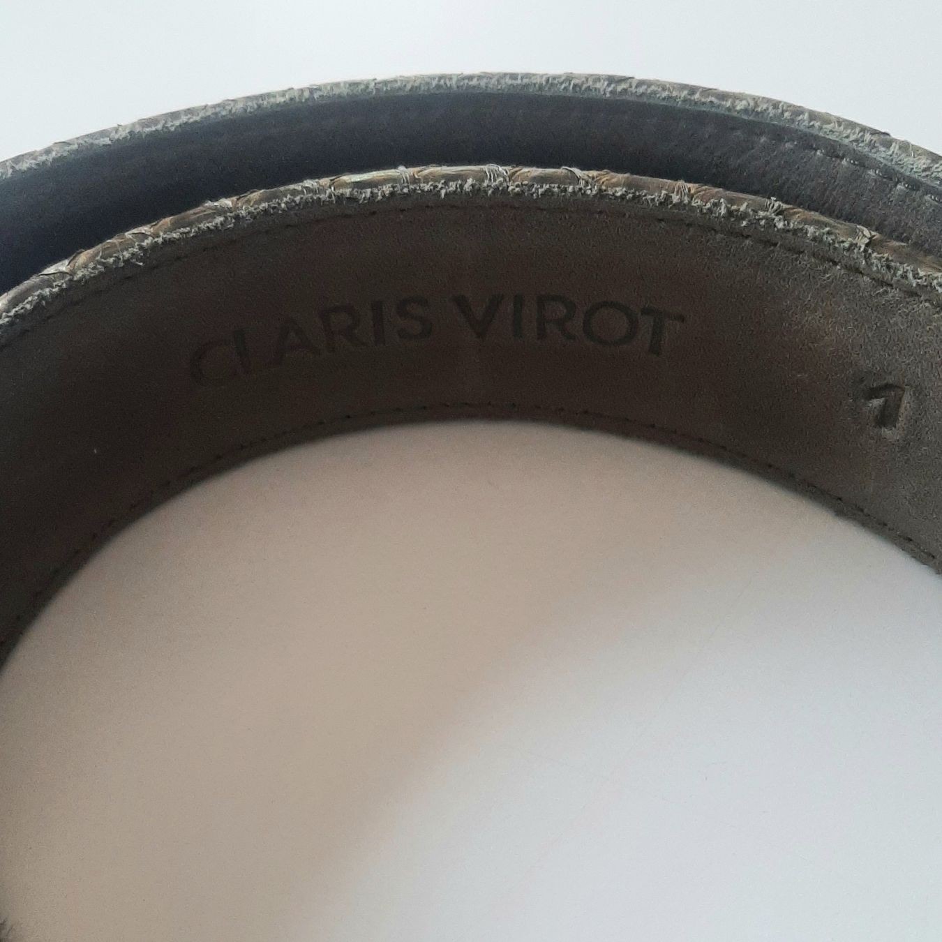 Cinture: Ceinturon en python kaki Claris Virot – Usato da Chêne-Bourg venduto da chsandra34 1