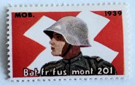 Soldatenmarke 2.WK, Gebirgs Grenzfüsilier Bat 201, Wi Gz 75
