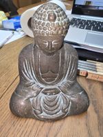 Antike Buddha Figur Bronze Sitzend 16cm (Q)