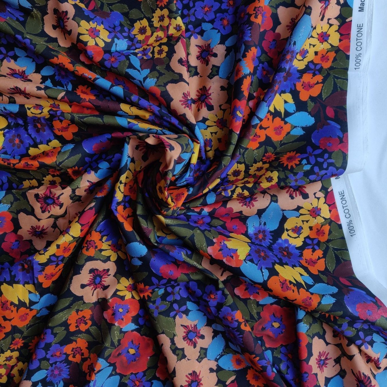 Stoffe: Designer Baumwolle leicht 2.00mx1.40m Multifiori – Neu (gemäss Beschreibung) aus Lufingen von Voyager7 2