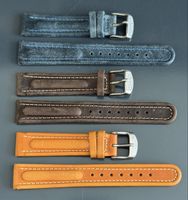 3 Stk. original Vintage CAMEL TROPHY Leder Armband 18mm NEU 