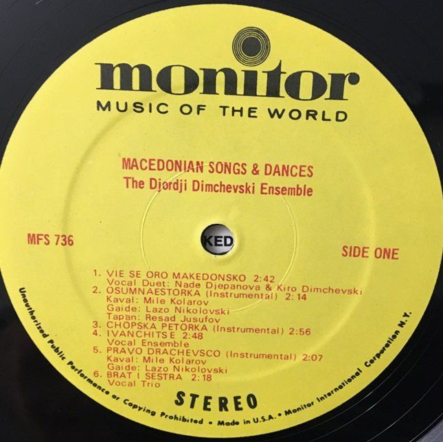 Dischi in vinile: Macedonian Songs and Dances (LP) – Usato da Grüningen venduto da azulmarron 2