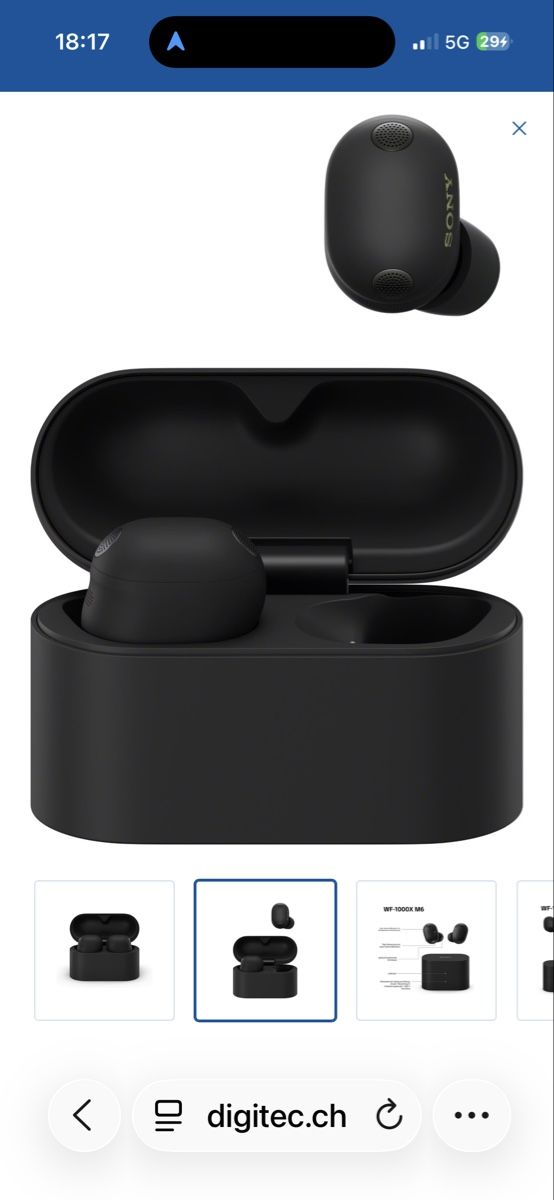 Sony Cuffie: Sony WF-1000xm6 ohne rechter Höhrer – Nuovo (secondo la descrizione) da Dübendorf venduto da mulasuva01 4