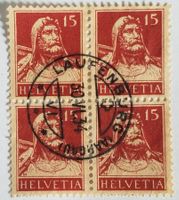 MA27) 173, Tell im 4-Block Zentrumstempel LAUFENBURG Kt. 50