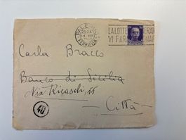 Alter Briefumschlag mit Briefmarke Italien