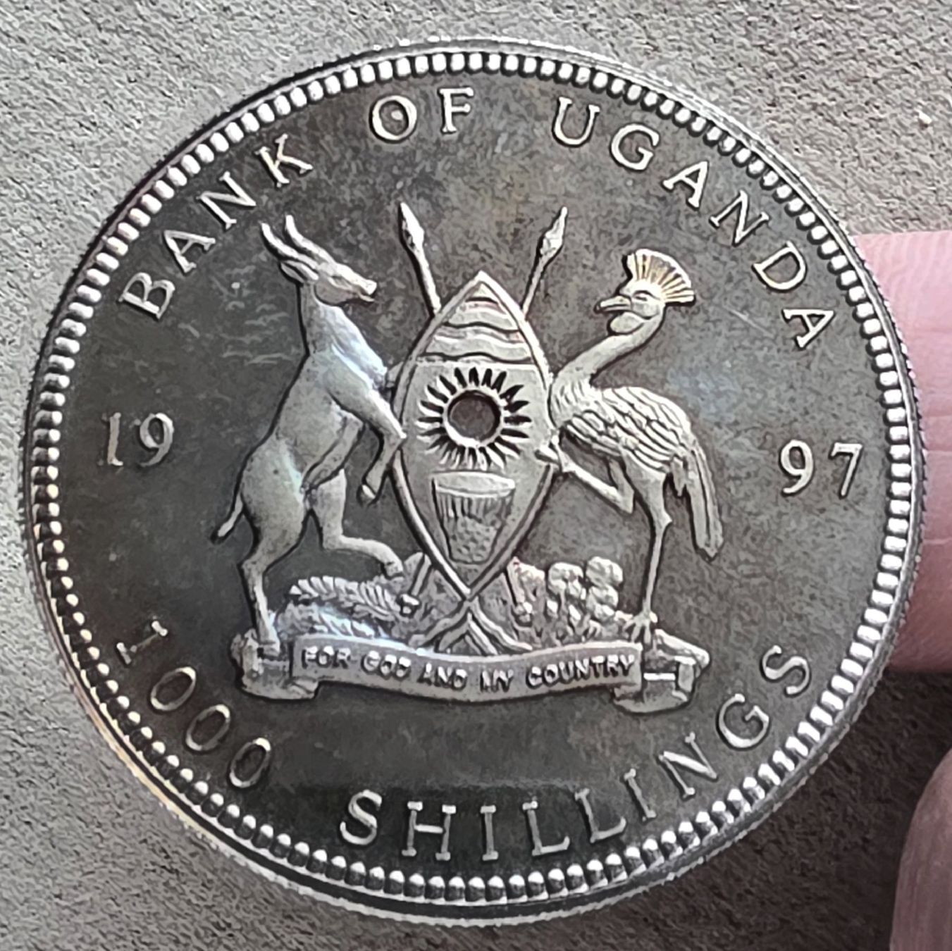 Tutti le monete: UGANDA 1000 SHILLINGS 1997 UNZ. – Nuovo (secondo la descrizione) da winterthur venduto da CoinPassion 1