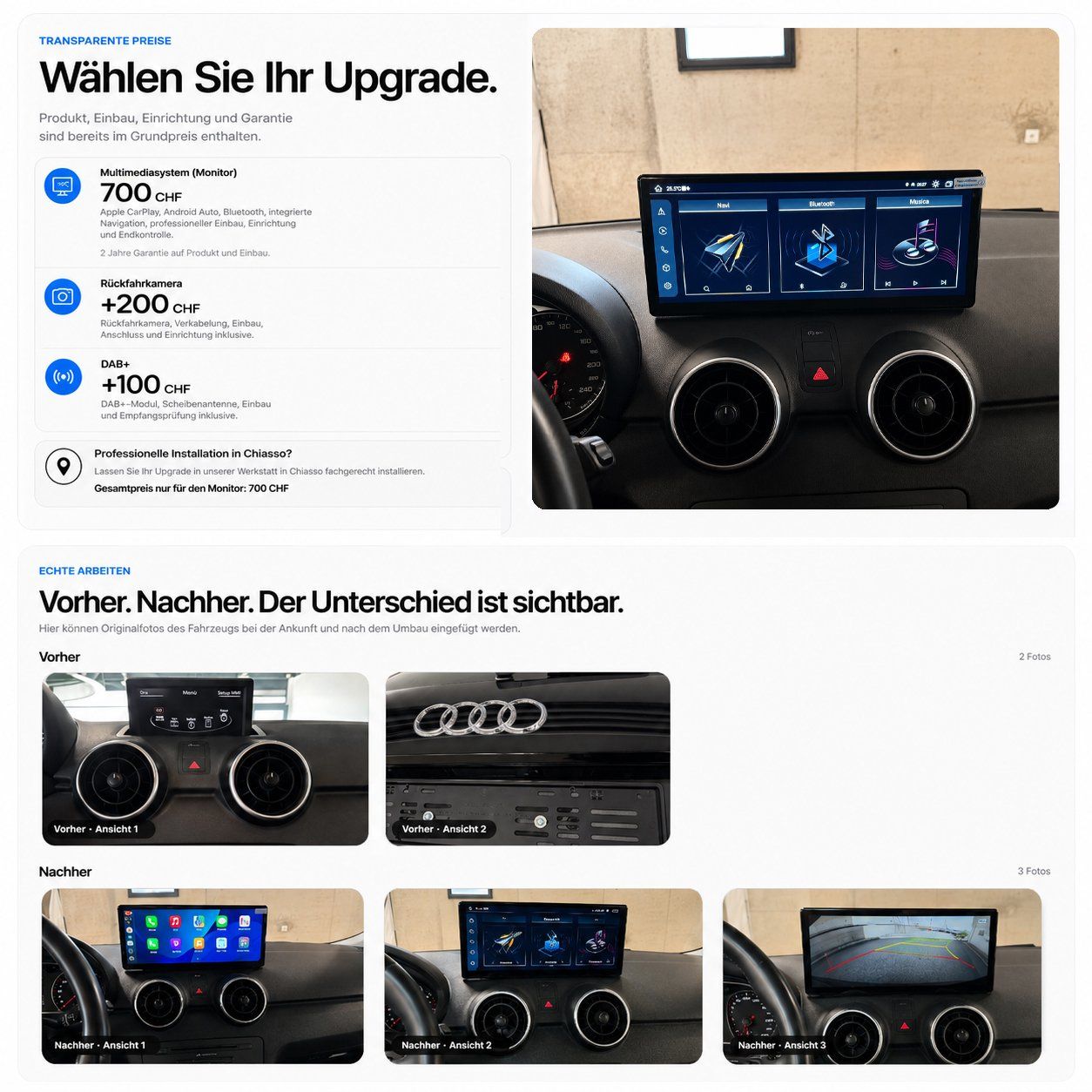 Navigationsgeräte: Audi A1 Android Blidschirm Carplay RDS Autoradio – Neu und originalverpackt aus Chiasso von online.shop 2