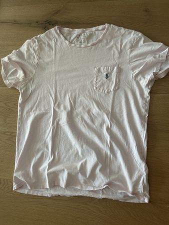 Ralf Lauren, t-shirt coton rose taille L