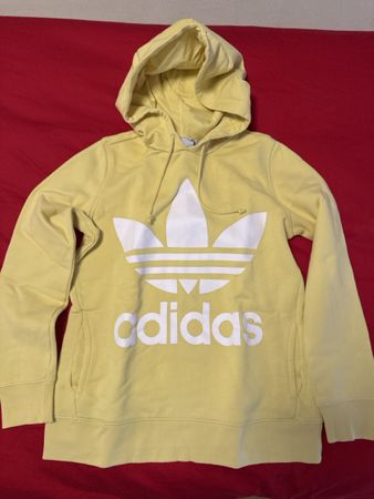 Adidas Women's Hoodie - Size S - Light Yellow, Spring!