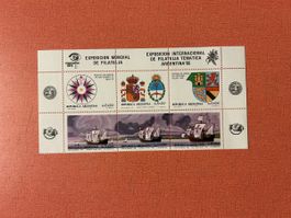 Briefmarkenblock Argentinien 1985 Ausstellung ungestempelt