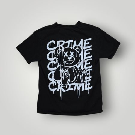 Schwarzes Crime Bär T-Shirt, Grösse M, Top Zustand!