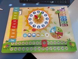 Playtive Holz-Lerntafel – Uhrzeit, Datum & Kalender