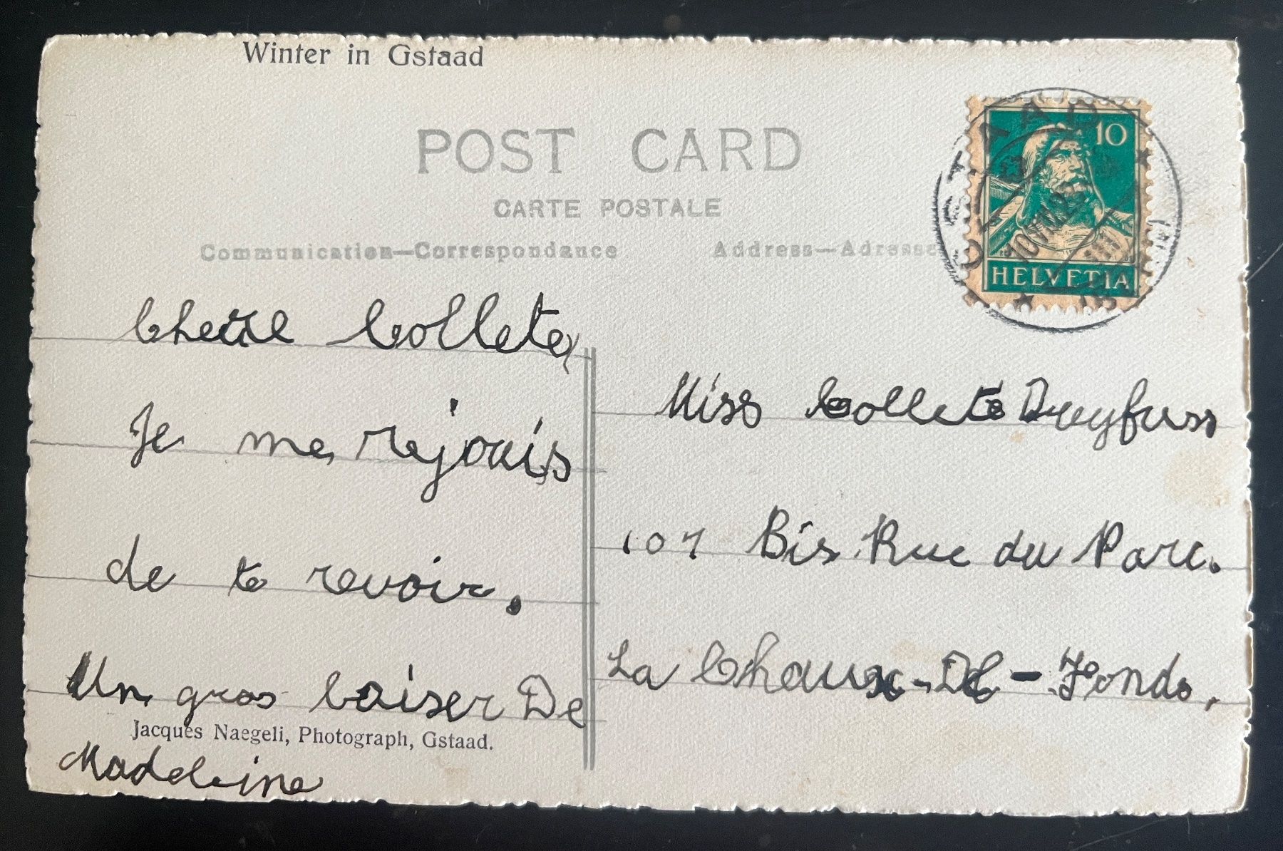Cartes postales: AK Winter in Gstaad – D'occasion à Biberist par Edelfloh 1