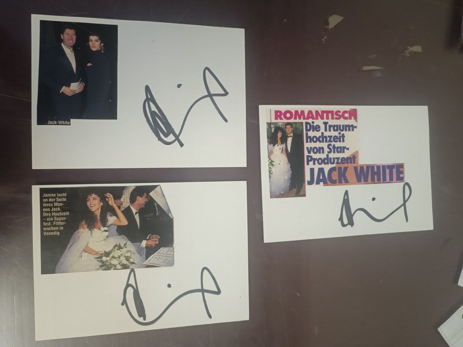 Autographes: Jack White -  3x handsigniert aus den 80er Jahren – D'occasion à Menziken par Artographs