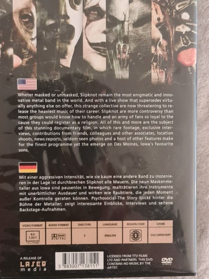 Tutti i DVDs: Slipknot dvd – Usato da Monte Carasso venduto da Buttefly 1