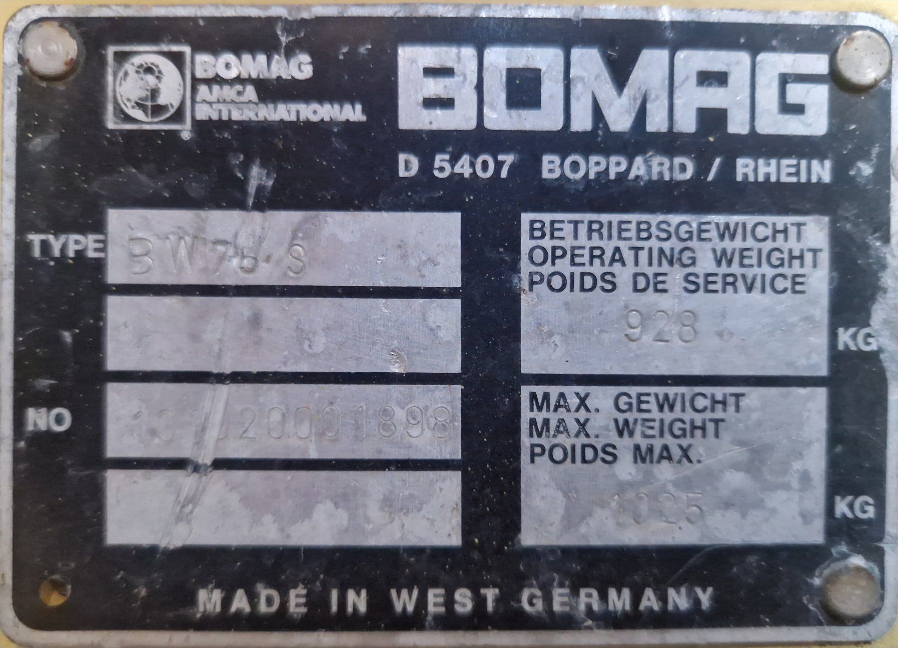 Bomag Tutte le macchine: Tandem-Vibrowalze Bomag – Usato da Schwarzenburg venduto da akuenti 3