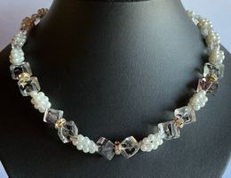 SALE Modeschmuck Kette Halskette Perlenkette Murano Style