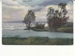 Künstlerkarte Landschaft 1910 mit ST Lausanne