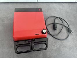 Sigg Brezeleisen / Waffeleisen rot mit Wendeplatten