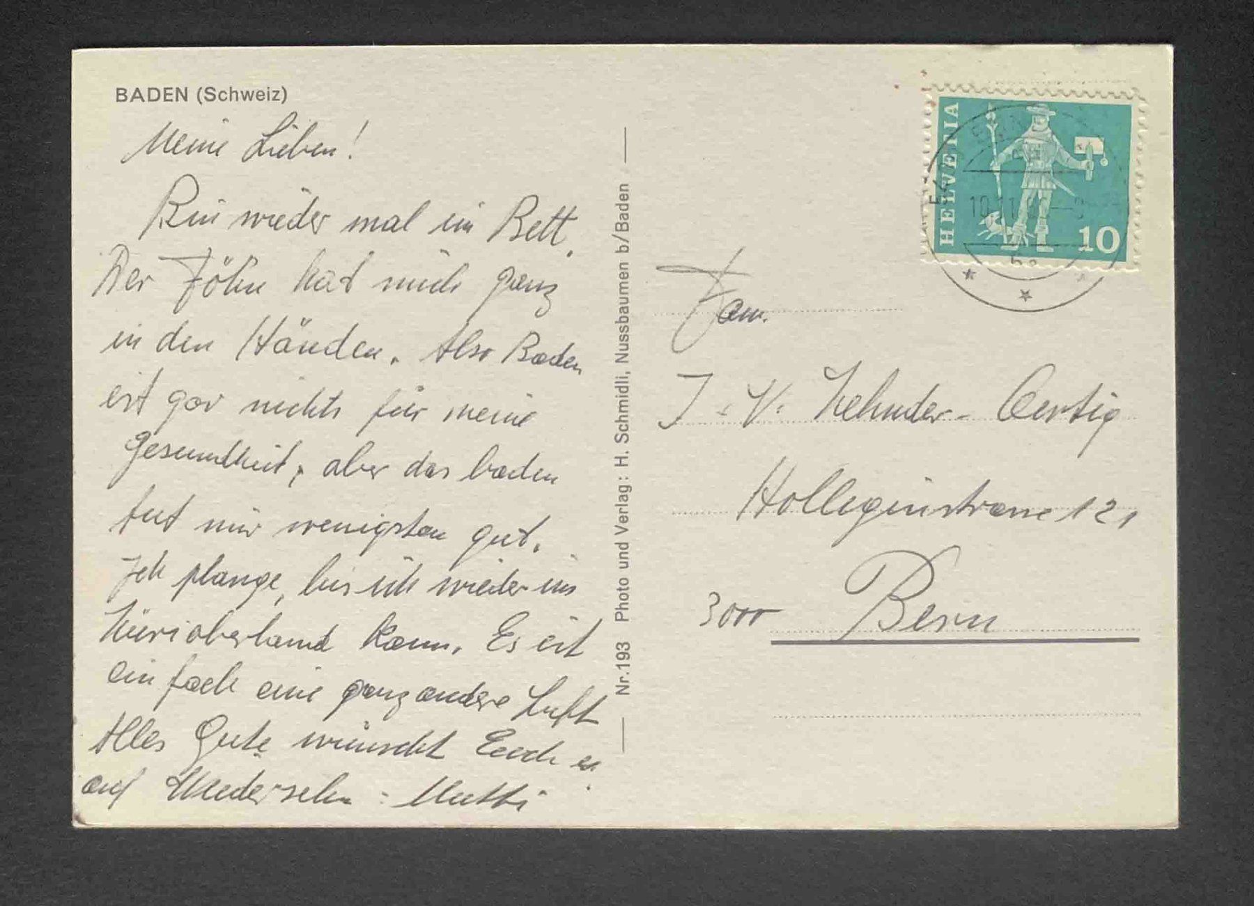Cartes postales: AK Baden Schweiz – D'occasion à Goldau par artelier1 1