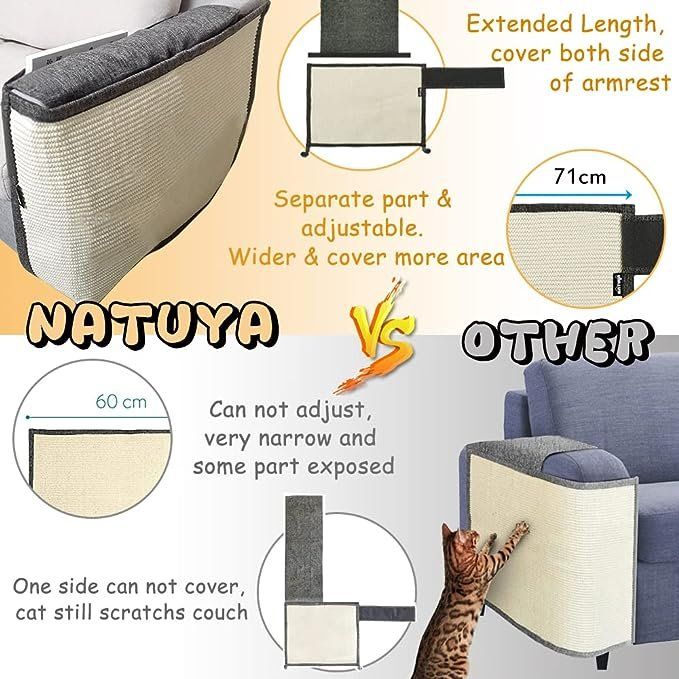 Tiragraffi: Kratzschutz Sofa Katze Möbelschoner.D.grau, Rects oder Links – Nuovo e nell'imballaggio originale da Oberentfelden venduto da Sch_md58 3