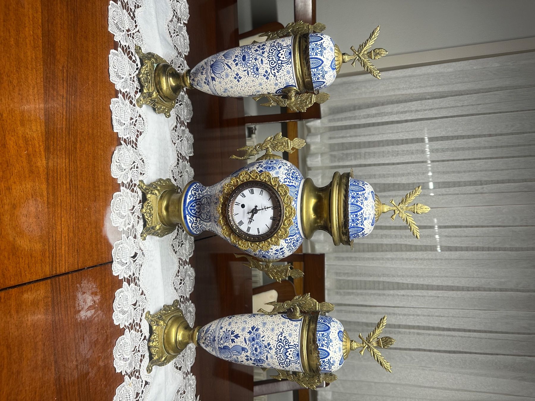 Orologi da terra & Orologi da parete: An 19th century German clock garniture – Usato da Trasadingen venduto da Kaffee.mann 9