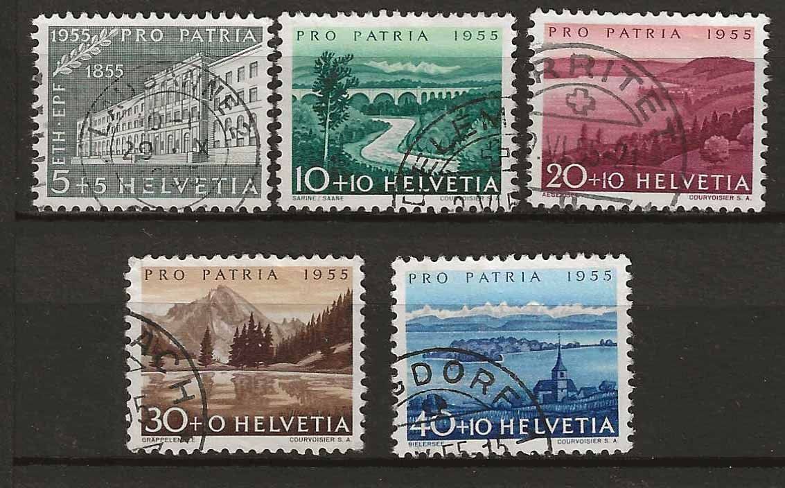 Tutti i francobolli: PP055 - Pro Patria 1955  obl. – Usato da Trélex venduto da Phil_Albert
