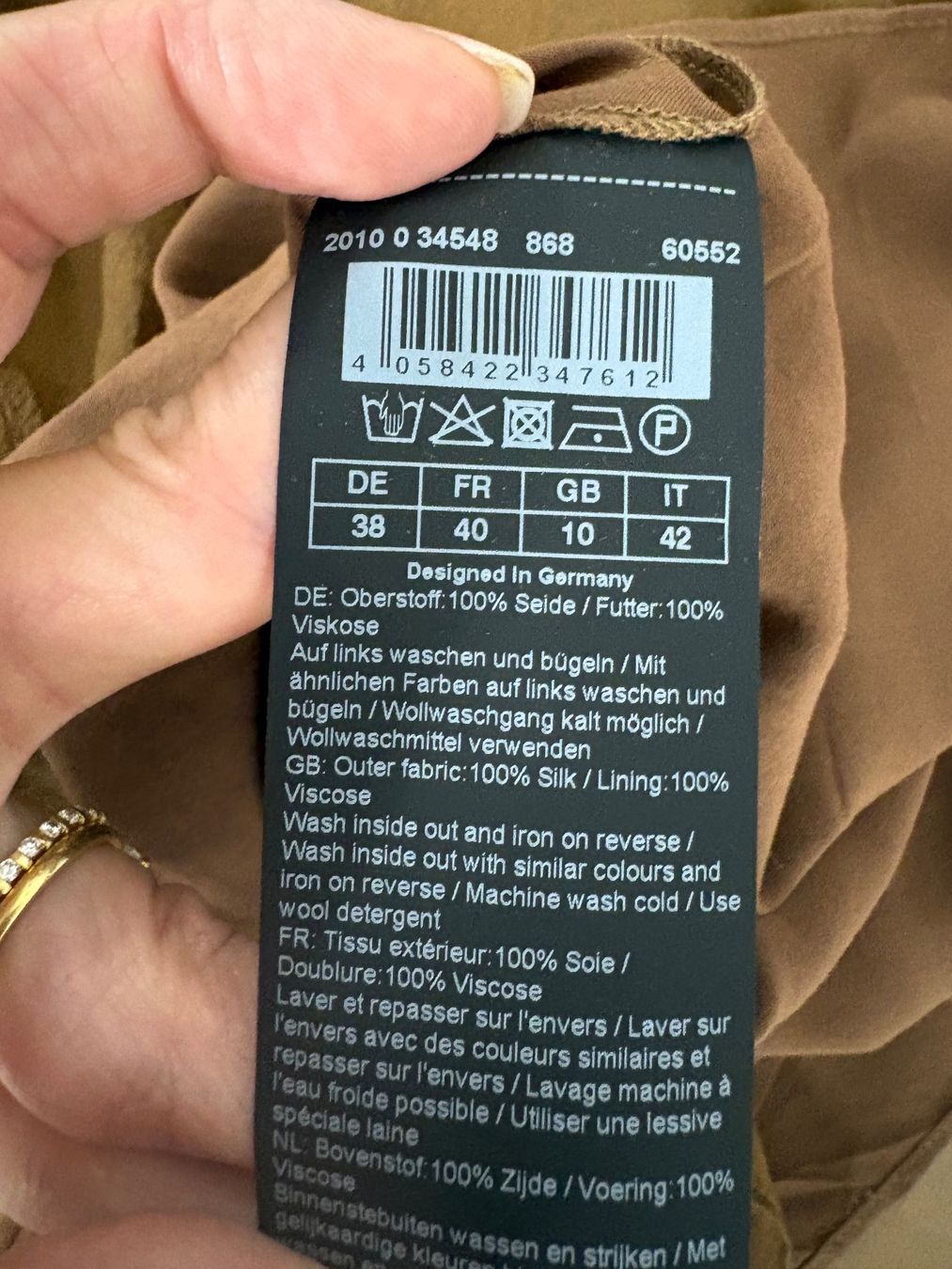 Hallhuber Gonne: Hallhuber Maxirock aus Seide braun leicht – Nuovo (secondo la descrizione) da Regensdorf venduto da secondchancefashion 5